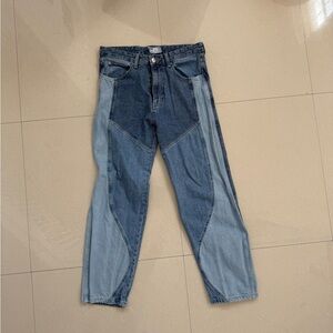 Bershka 90’s Wide CutOut Blue Denim Jeans